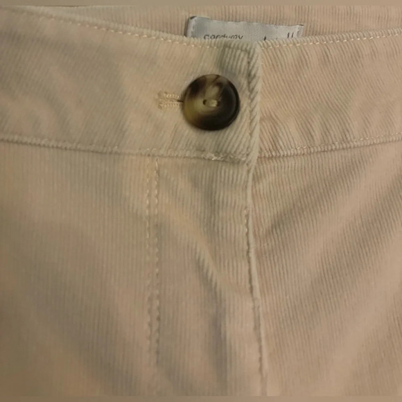 J. Jill Womens Winter White Sz 12 Corduroy High Rise Straight Leg - Picture 3 of 8